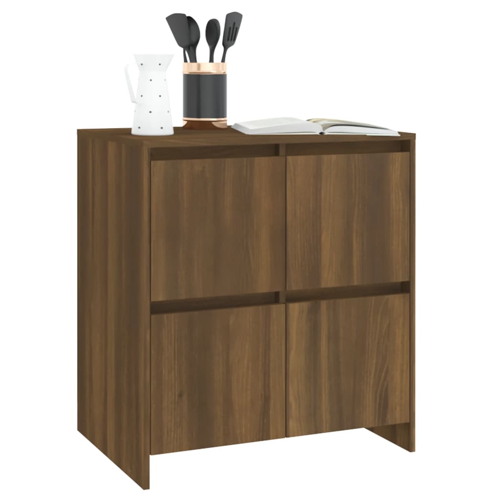 Sideboards 2 pcs Brown Oak 70x41x75 cm Engineered Wood