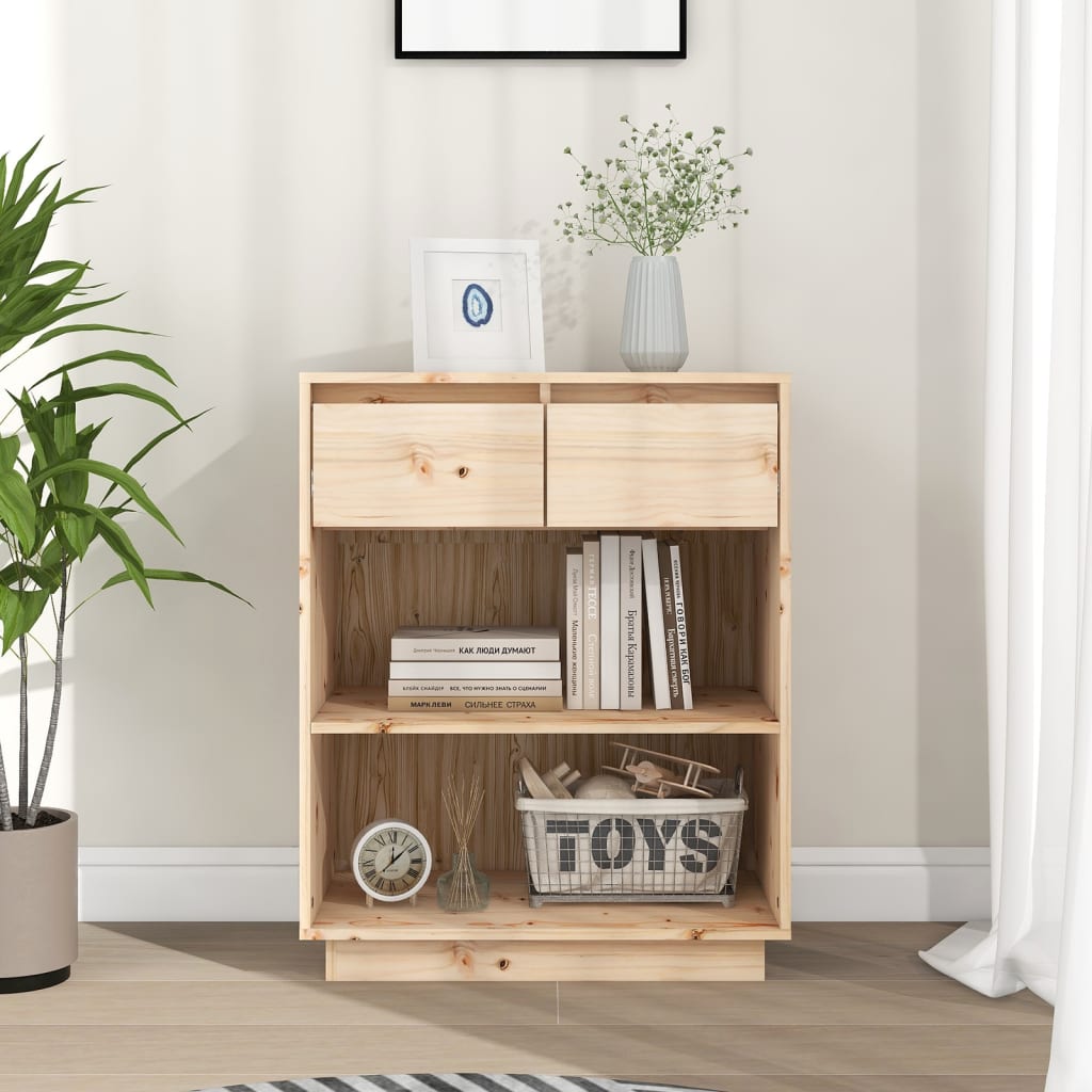 Console Cabinet Honey Brown 60X34X75 Cm Solid Wood Pine