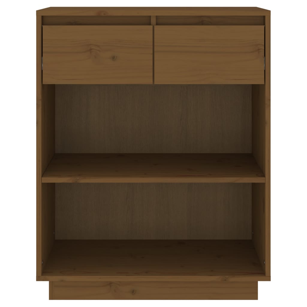 Console Cabinet Honey Brown 60X34X75 Cm Solid Wood Pine