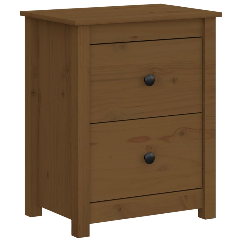 Bedside Cabinet Honey Brown 50x35x61.5 cm Solid Wood Pine