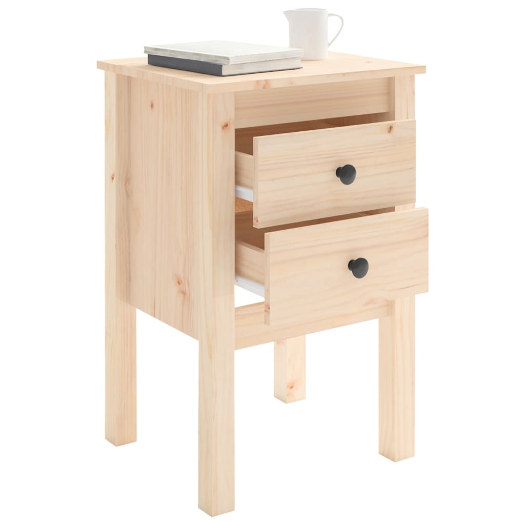 Bedside Cabinet 40X35X6.5 Cm Solid Wood Pine