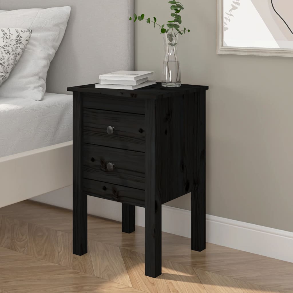 Bedside Cabinet 40X35X6.5 Cm Solid Wood Pine