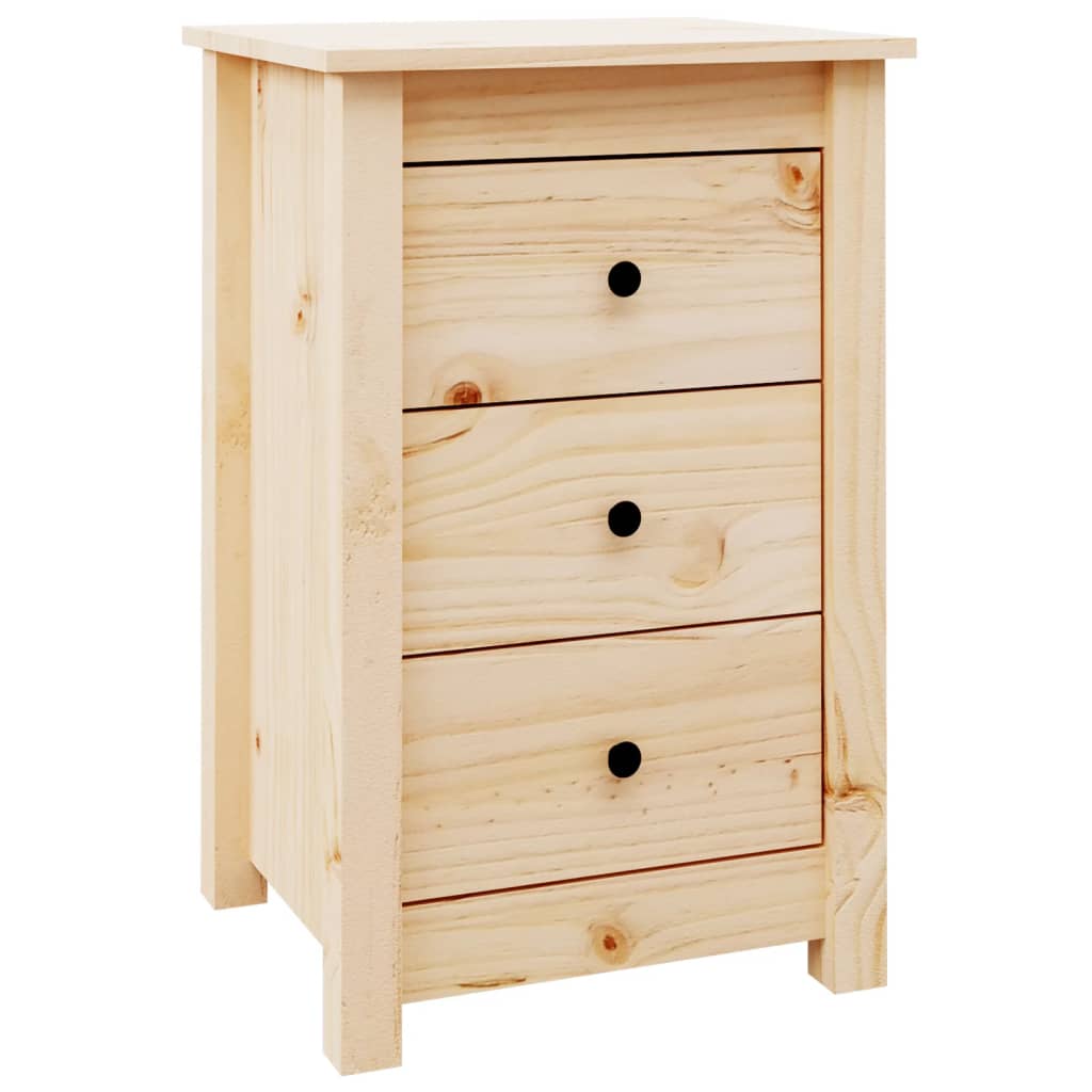 Bedside Cabinet 40X35X6.5 Cm Solid Wood Pine