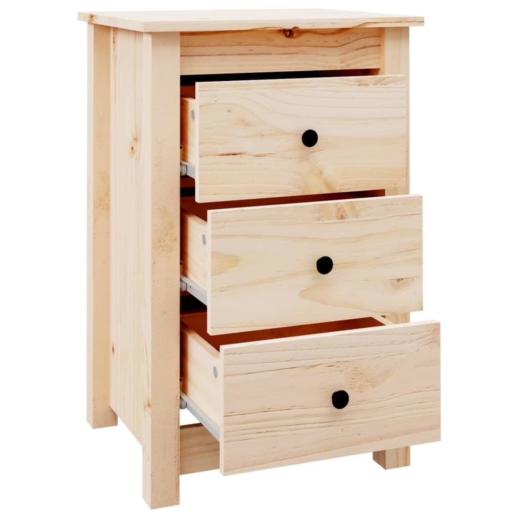 Bedside Cabinet 40X35X6.5 Cm Solid Wood Pine