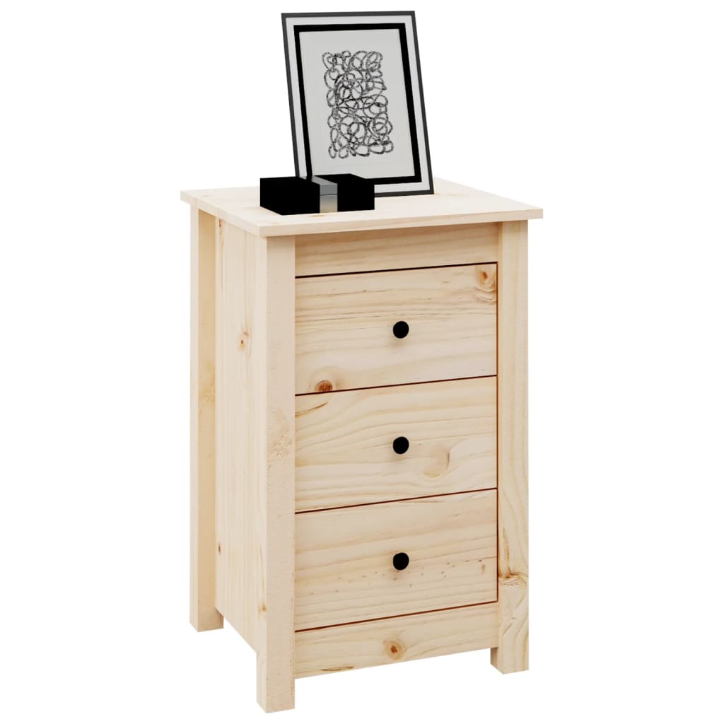 Bedside Cabinet 40X35X6.5 Cm Solid Wood Pine