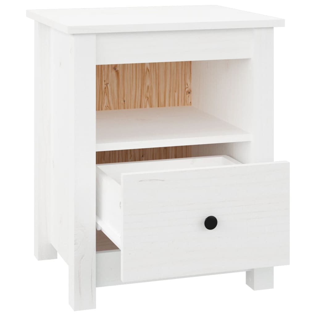 Bedside Cabinet 40X35X49 Cm Solid Wood Pine