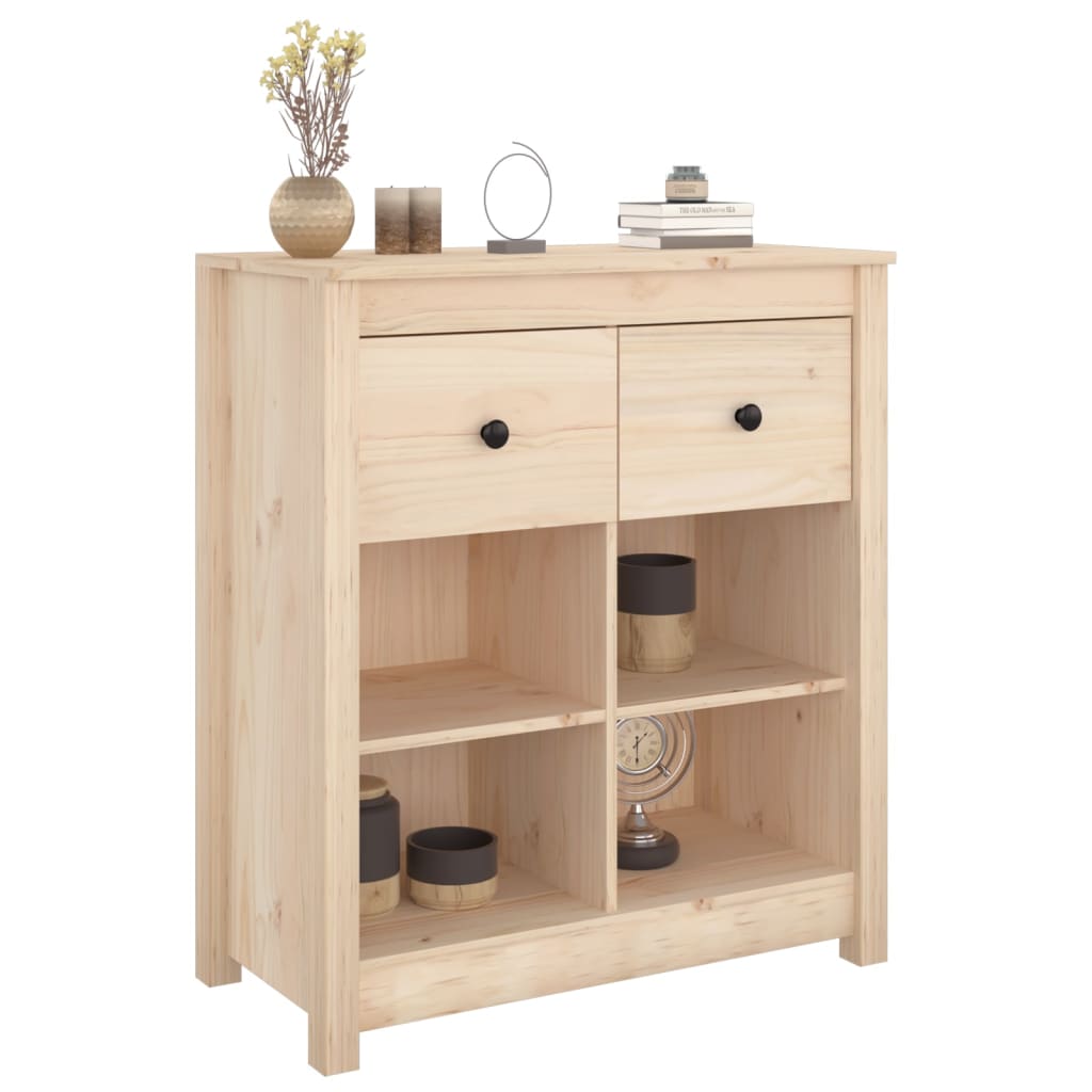 Sideboard 70X35X80 Cm Solid Wood Pine