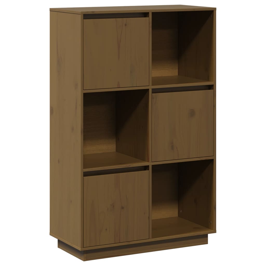 Highboard Honey Brown 74x35x117 cm Solid Wood Pine