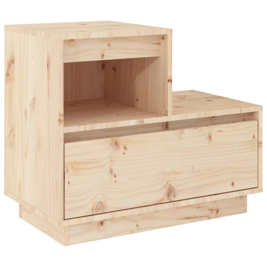 Bedside Cabinet 60X34X5 Cm Solid Wood Pine