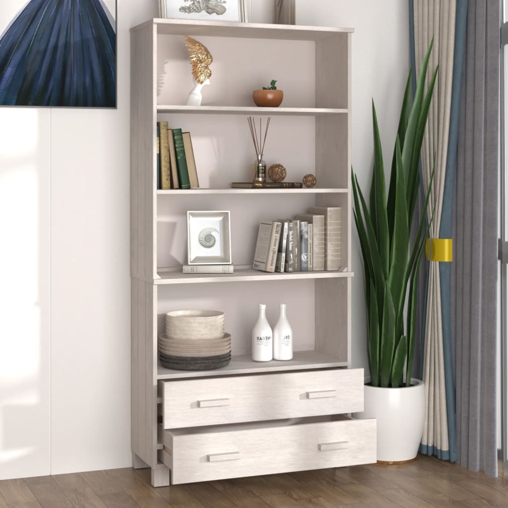 Highboard &quot;Hamar&quot; Solid Wood Pine White