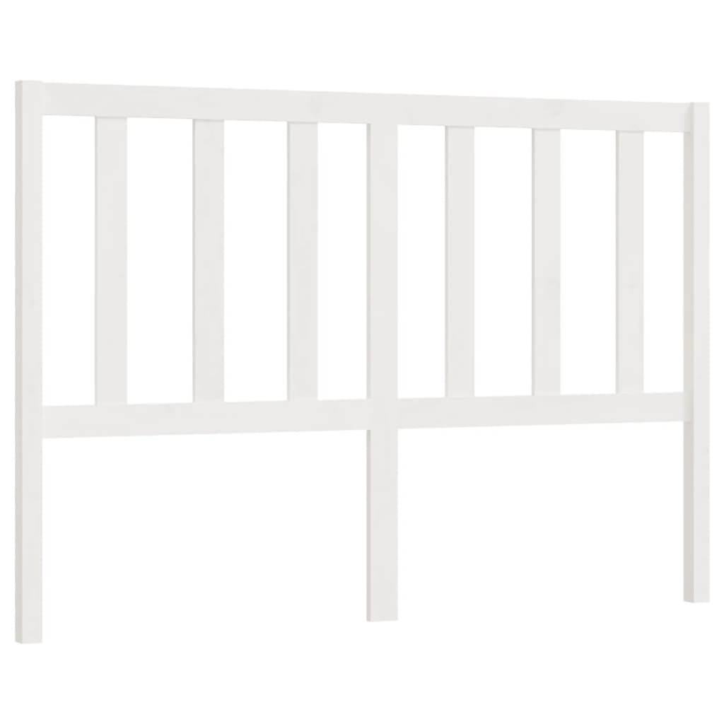 Bed Headboard White 141x4x100 cm Solid Wood Pine