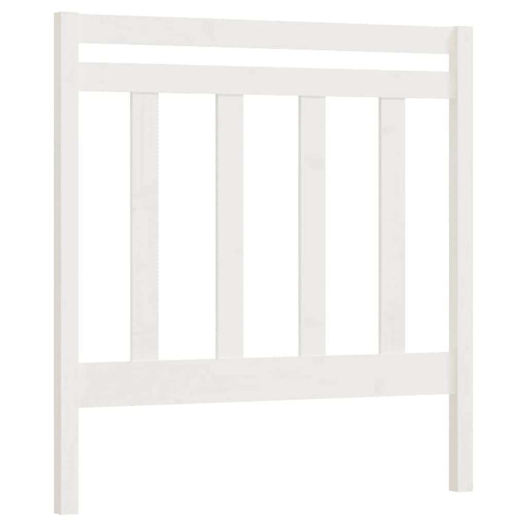 Bed Headboard White 96X4X100 Cm Solid Wood Pine