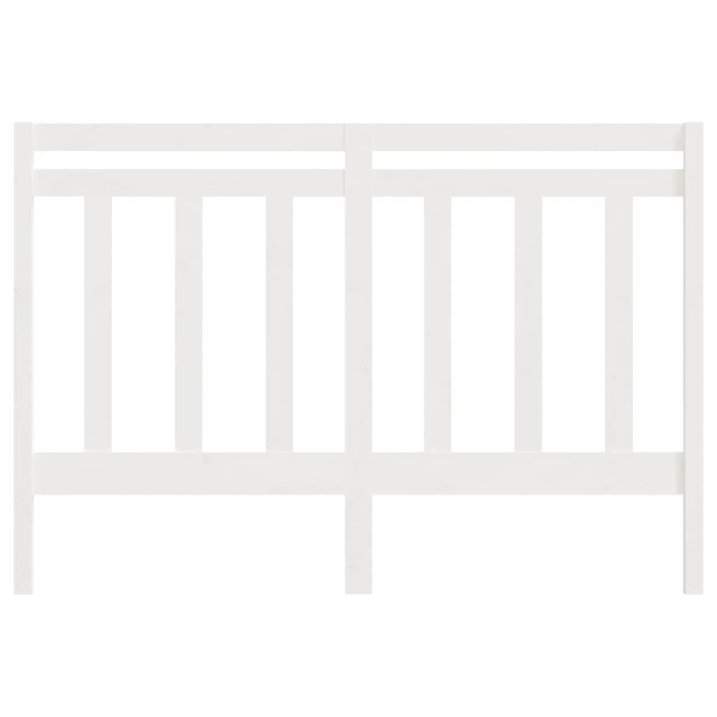 Bed Headboard White 141x4x100 cm Solid Wood Pine