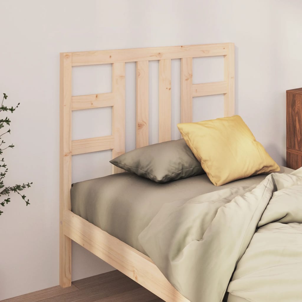 Bed Headboard White 156X4X100 Cm Solid Wood Pine