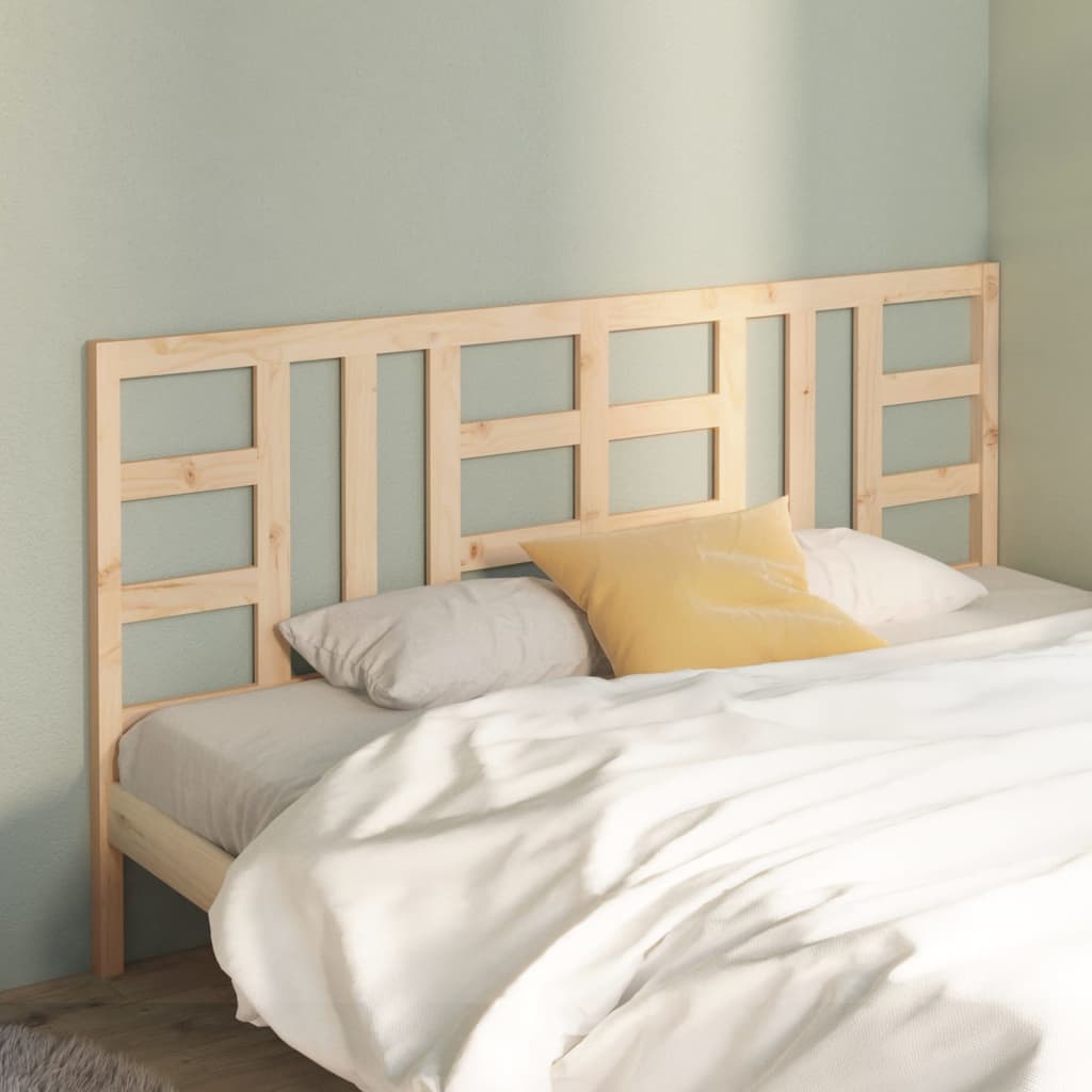 Bed Headboard White 156X4X100 Cm Solid Wood Pine