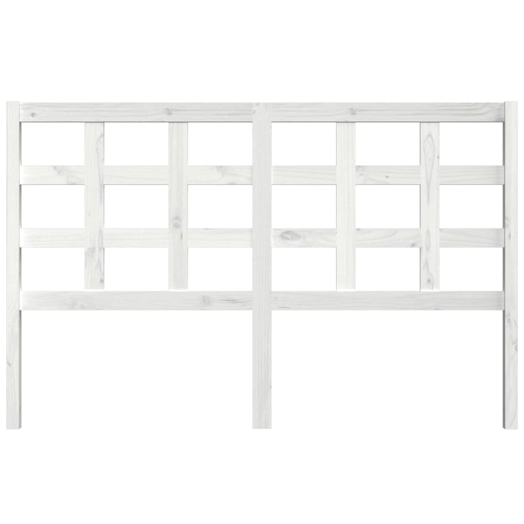 Bed Headboard White 156x4x100 cm Solid Wood Pine