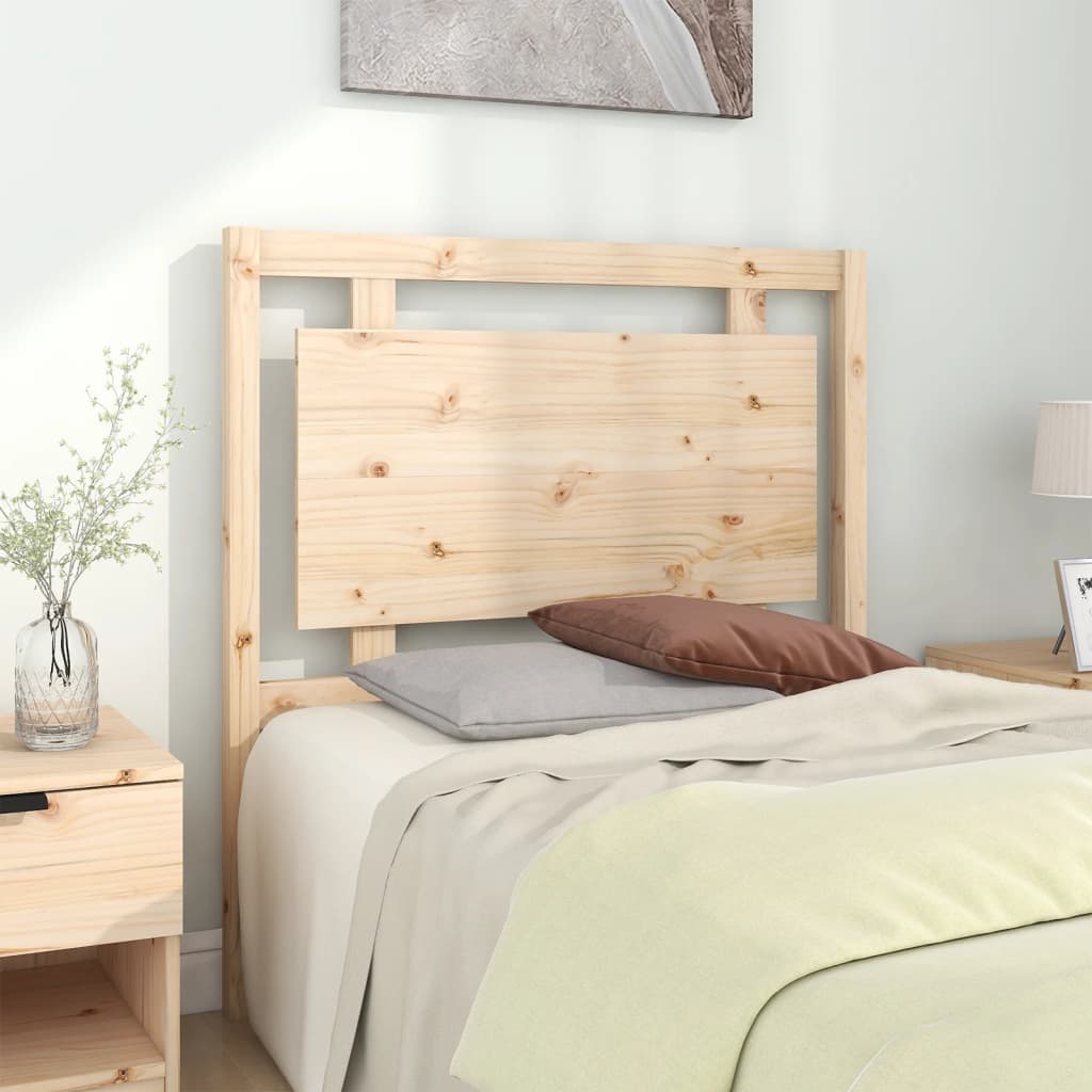 Bed Headboard White 95.5X4X100 Cm Solid Wood Pine