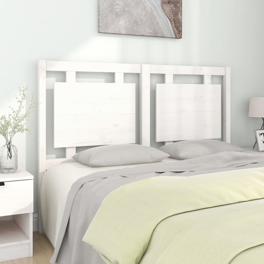 Bed Headboard White 95.5X4X100 Cm Solid Wood Pine