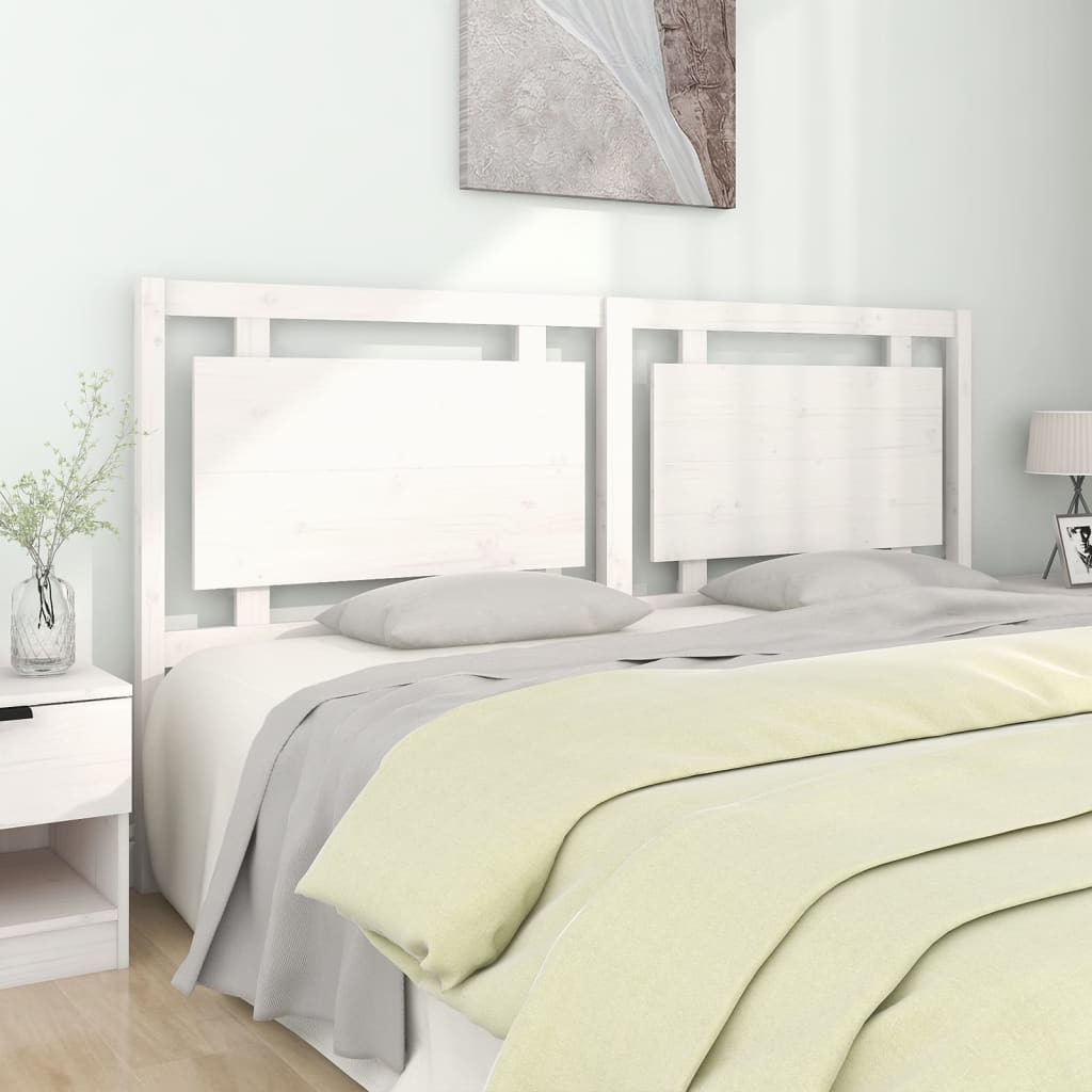 Bed Headboard White 95.5X4X100 Cm Solid Wood Pine