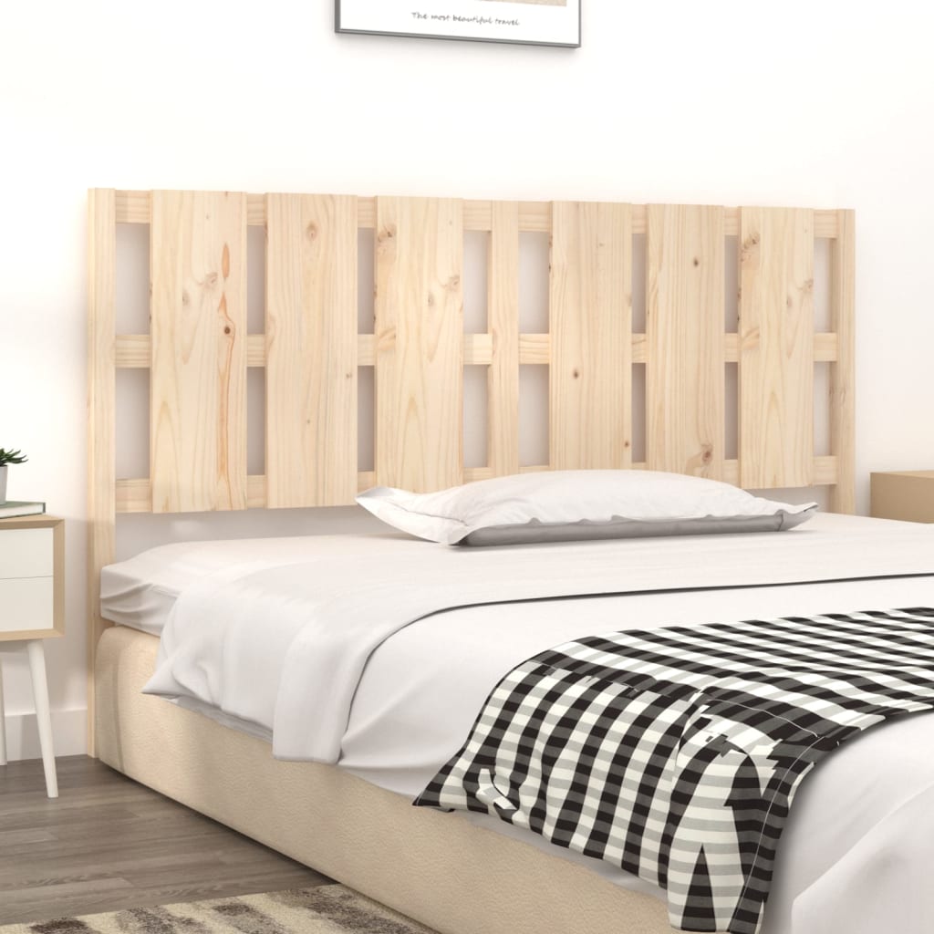 Bed Headboard 185.5x4x100 cm Solid Wood Pine