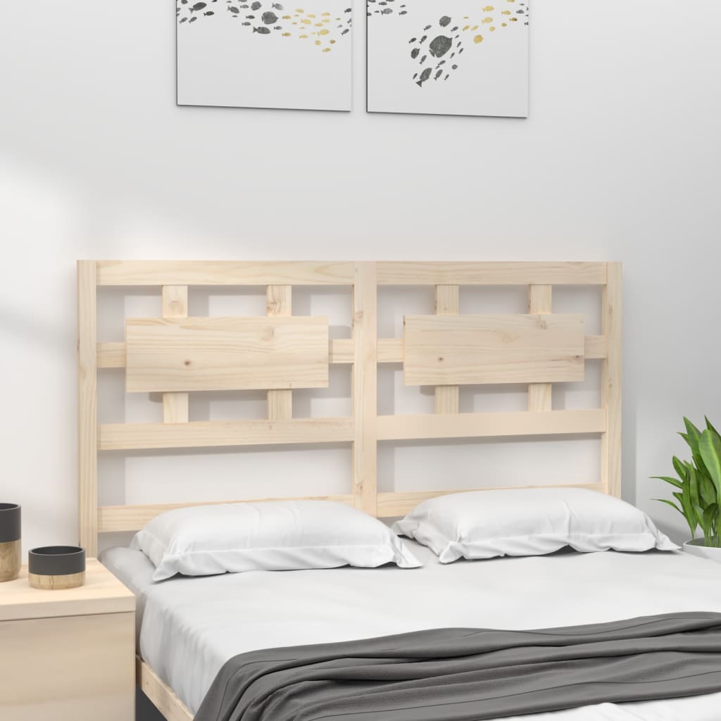 Bed Headboard 140.5x4x100 cm Solid Wood Pine