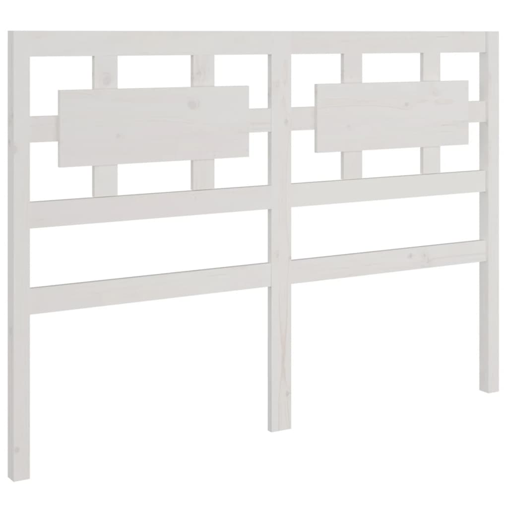 Bed Headboard White 155.5x4x100 cm Solid Wood Pine