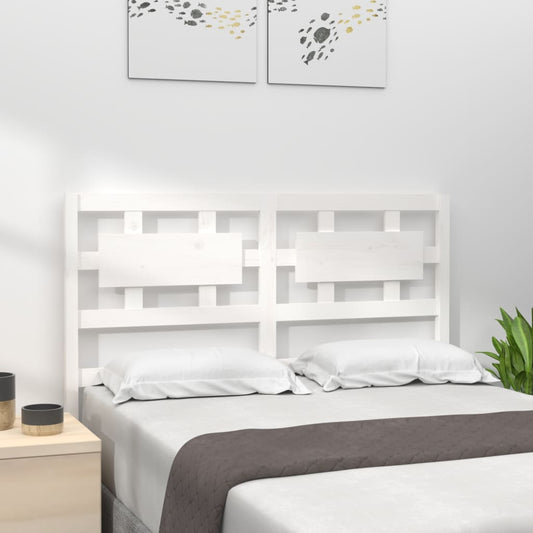 Bed Headboard White 155.5x4x100 cm Solid Wood Pine