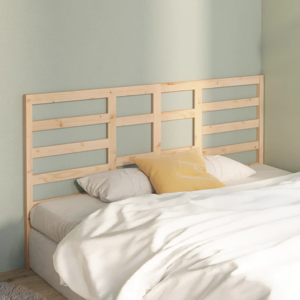 Bed Headboard Black 156X4X104 Cm Solid Wood Pine