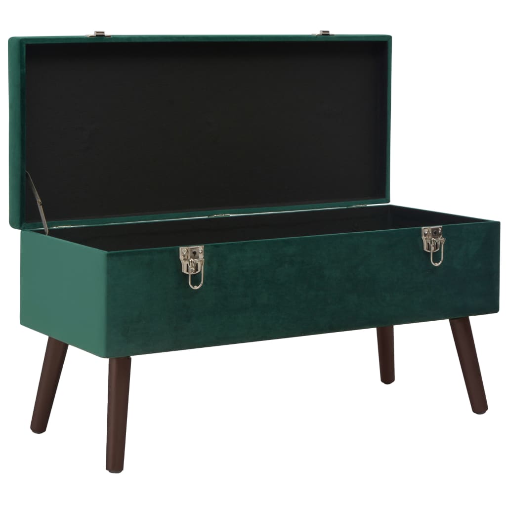 Bench With Storage Compartment 80 Cm Velvet