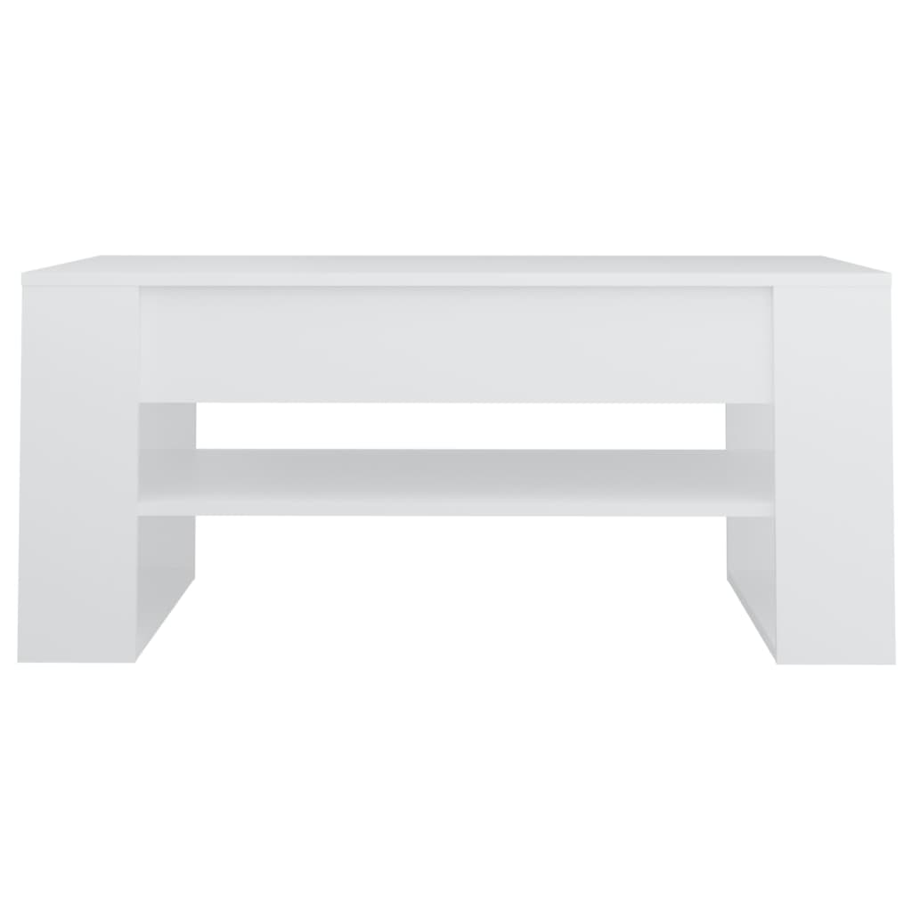 Coffee Table White 102x55x45 cm Engineered Wood