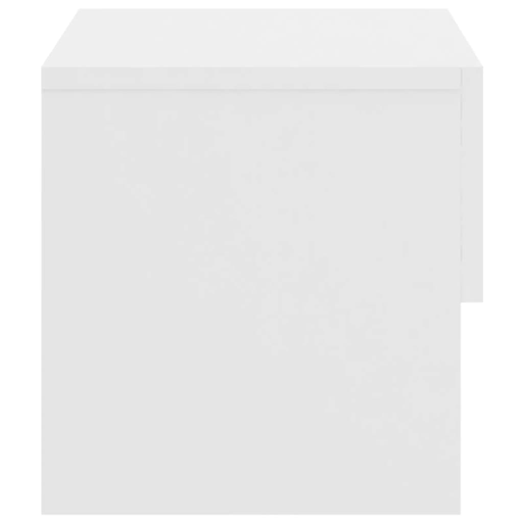 Wall-mounted Bedside Cabinets 2 pcs High Gloss White