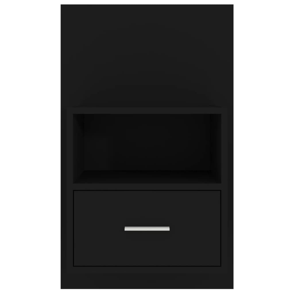 Wall-mounted Bedside Cabinets 2 pcs Black