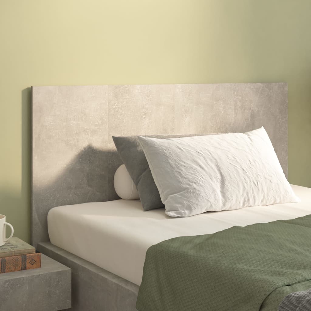 Bed Headboard Concrete Grey 120X1.5X80 Cm Engineered Wood