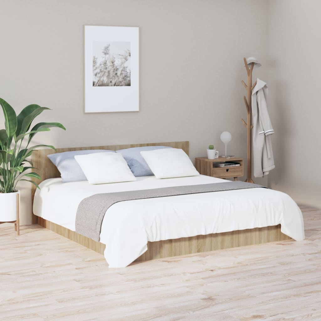 Bed Headboard Sonoma Oak 200x1.5x80 cm Engineered Wood