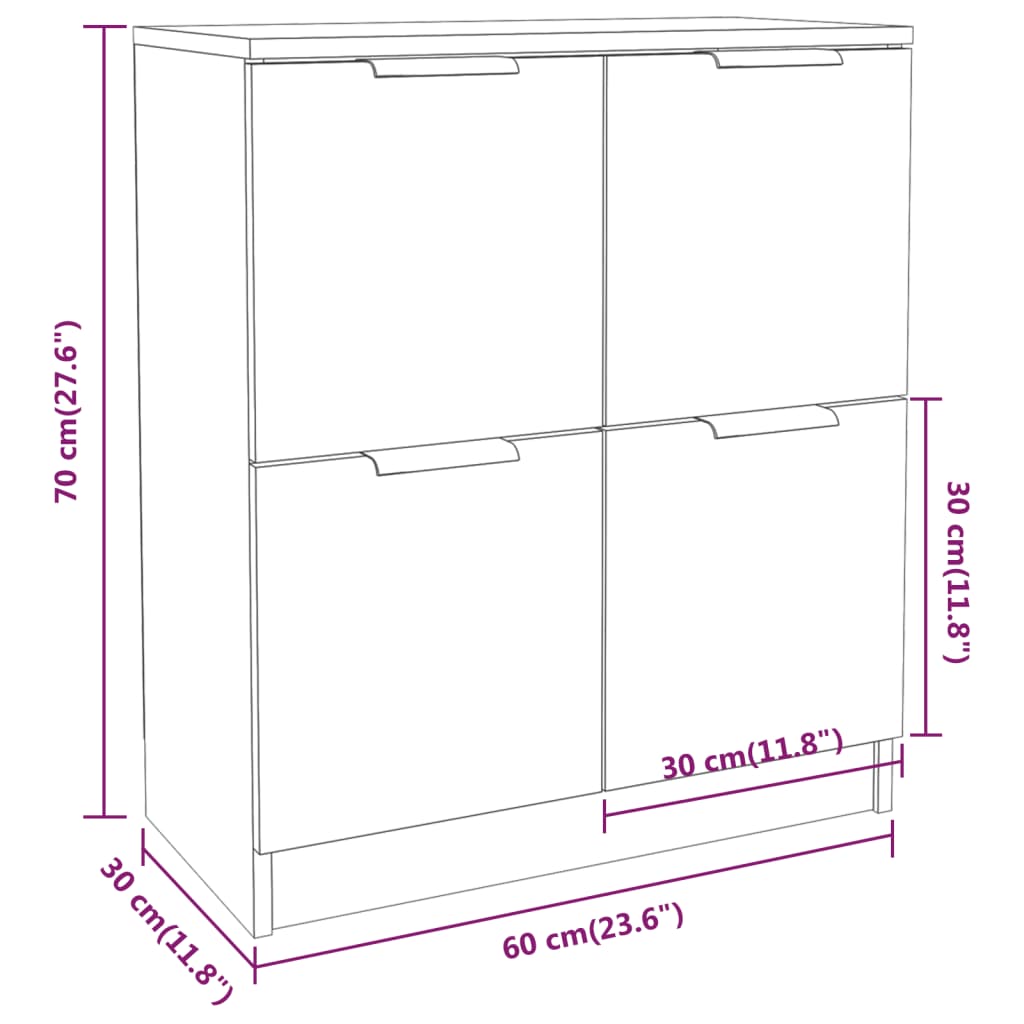 Sideboard 60X30X70 Cm Engineered Wood