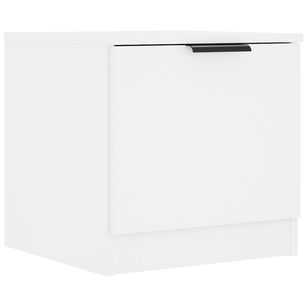 Bedside Cabinet White 40x39x40 cm