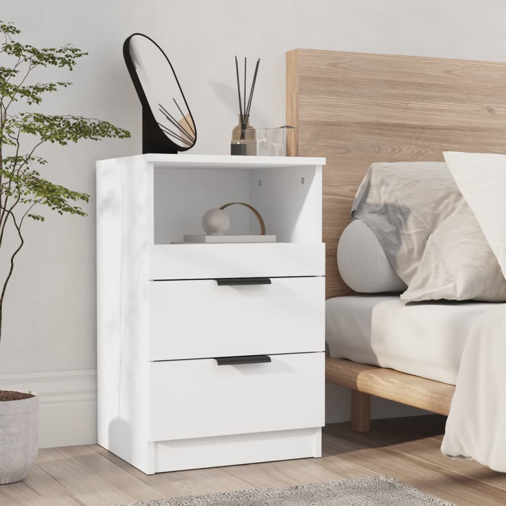 Bedside Cabinets Pcs Engineered Wood