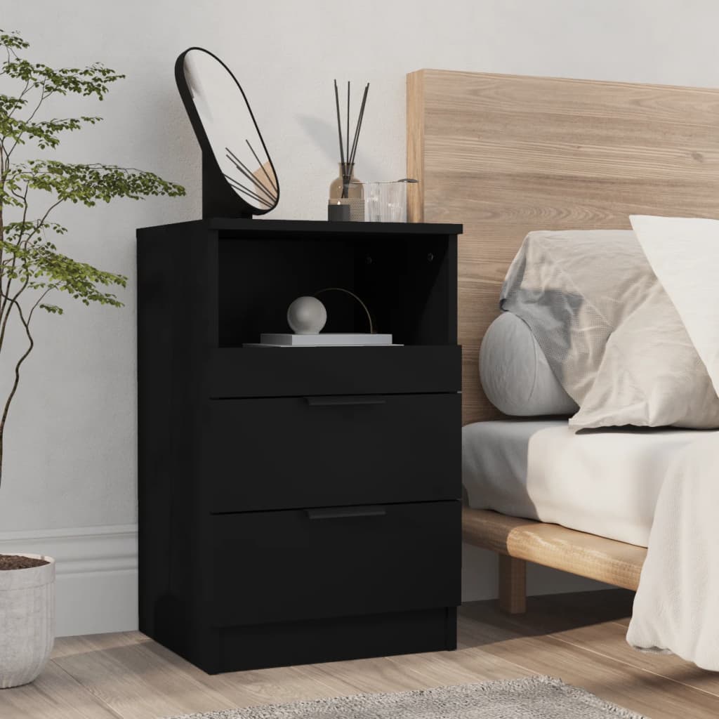 Bedside Cabinets Pcs Engineered Wood