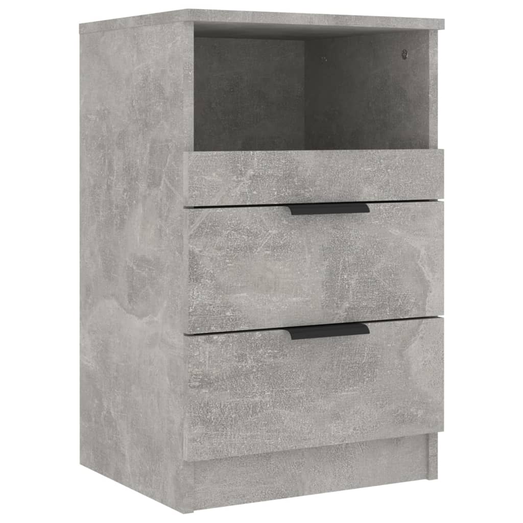 Bedside Cabinet Concrete Grey Engineered Wood