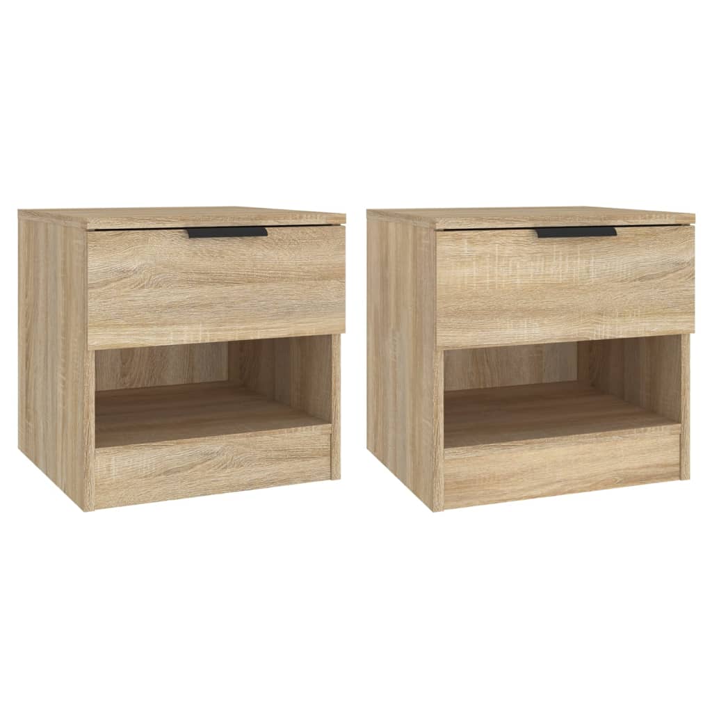 Bedside Cabinets 2 pcs Sonoma Oak Engineered Wood