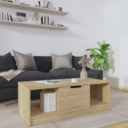 Coffee Table Sonoma Oak 102x50x36 cm Engineered Wood