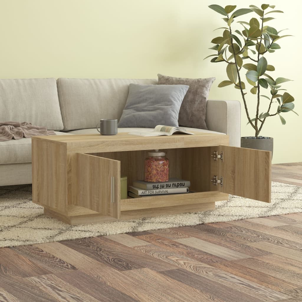 Coffee Table Sonoma Oak 102x50x45 cm Engineered Wood