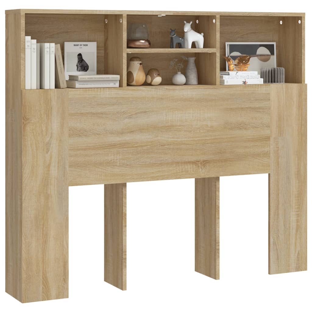 Headboard Cabinet Sonoma Oak 120x19x103.5 cm