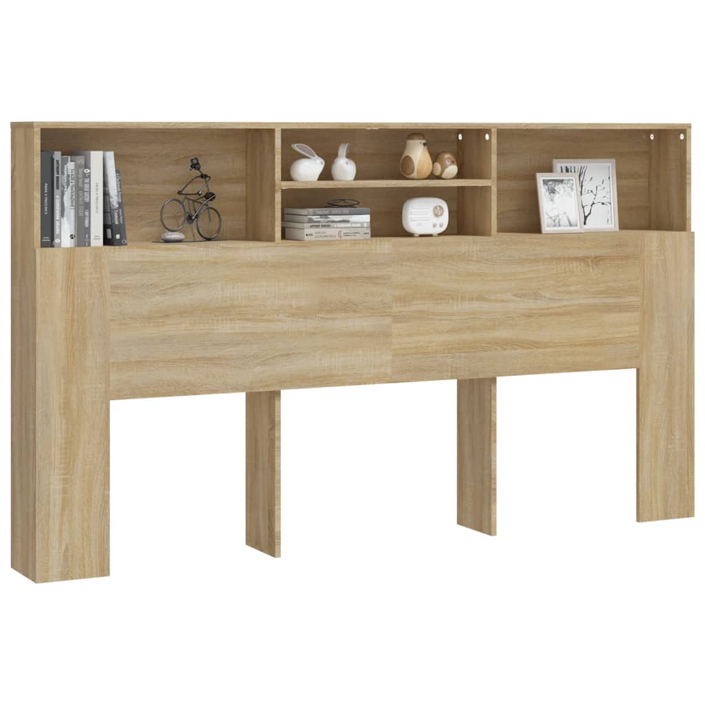 Headboard Cabinet Sonoma Oak 180x19x103.5 cm