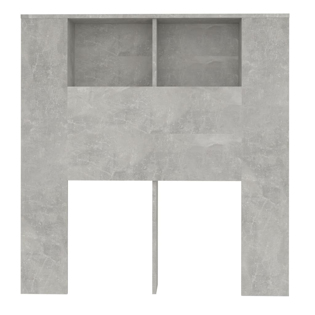 Headboard Cabinet Concrete Grey 100x18.5x104.5 cm