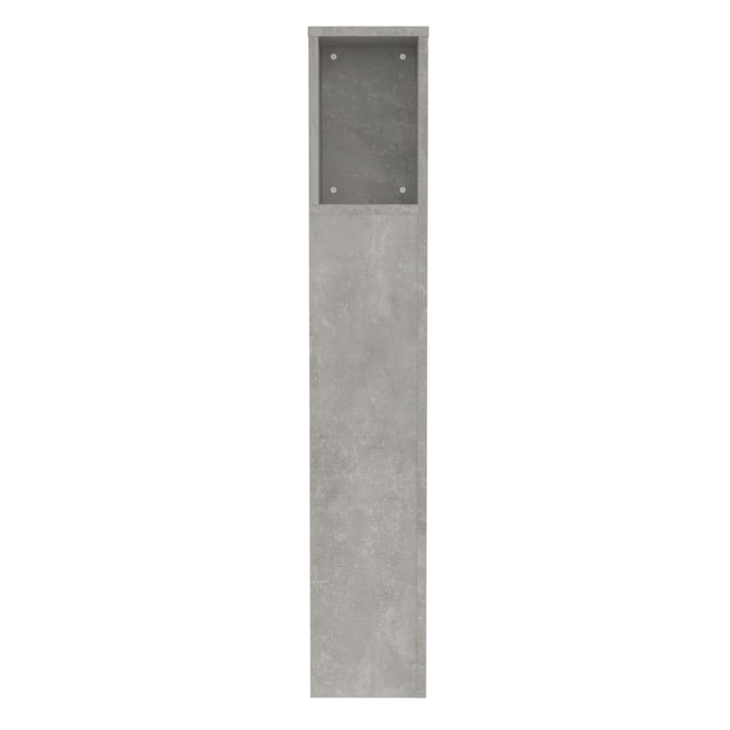 Headboard Cabinet Concrete Grey 100x18.5x104.5 cm