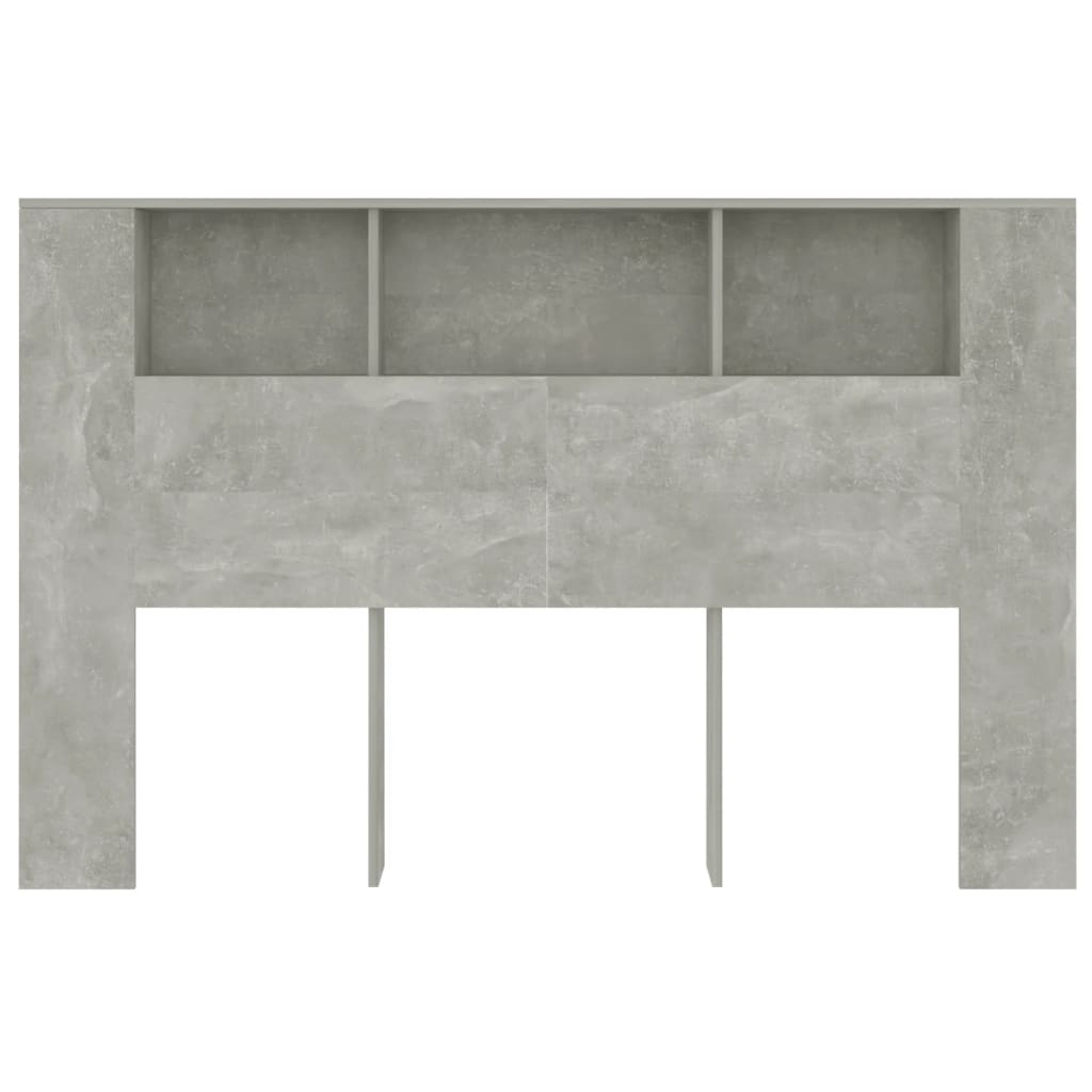 Headboard Cabinet Concrete Grey 160 cm