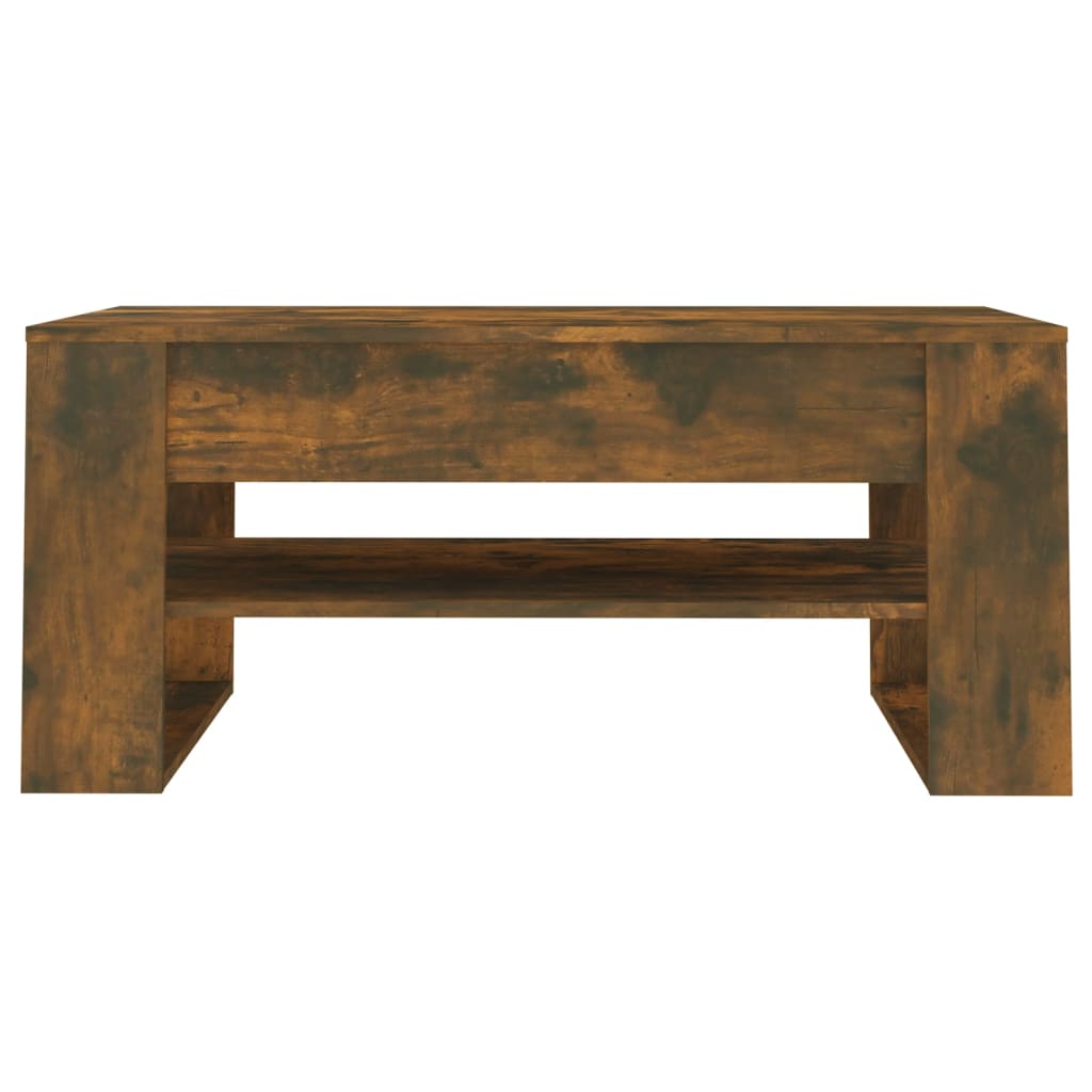 Coffee Table Smoked Oak 102x55x45 cm Engineered Wood