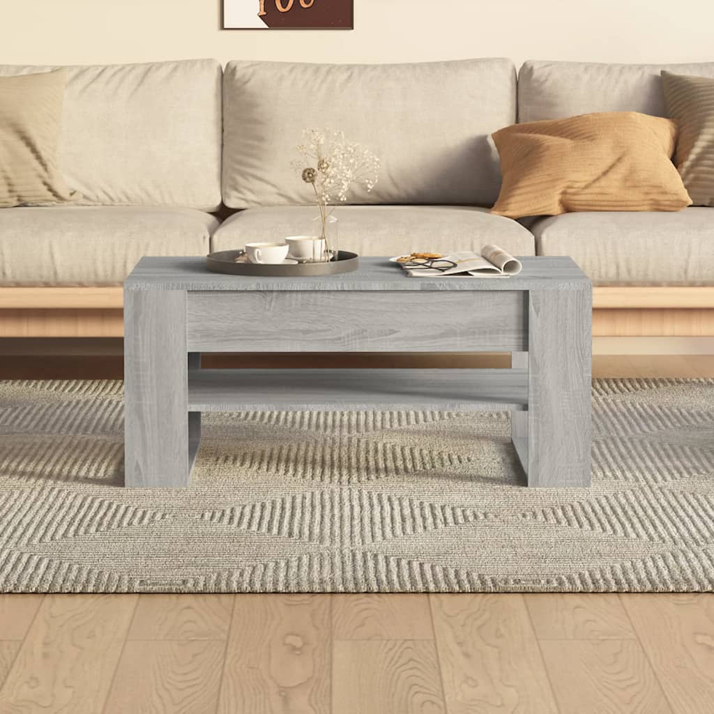 Coffee Table Grey Sonoma 102x55x45 cm Engineered Wood