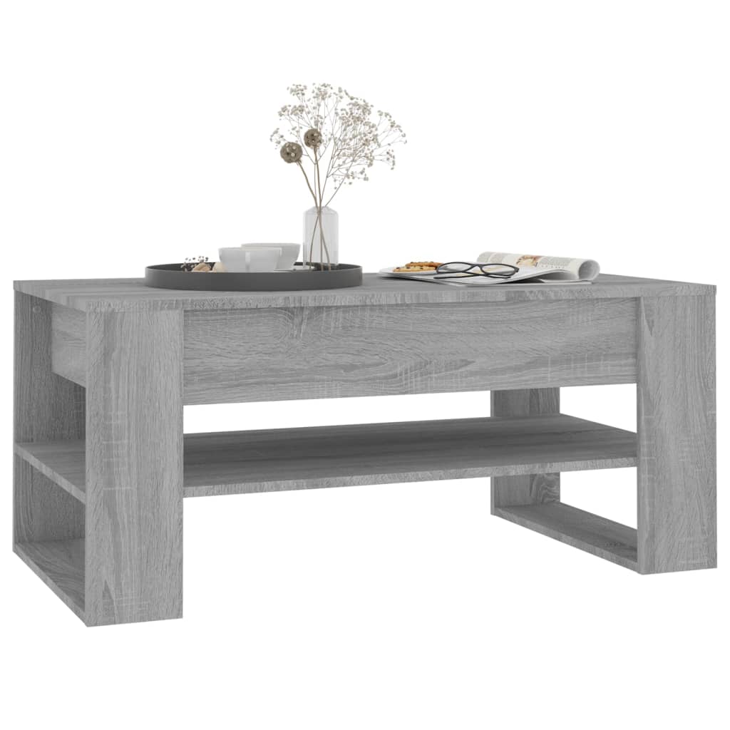 Coffee Table Grey Sonoma 102x55x45 cm Engineered Wood